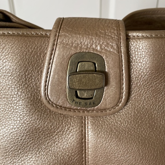 The Sak Metallic Light Gold/Taupe Small Shoulder Bag - Picture 3 of 6